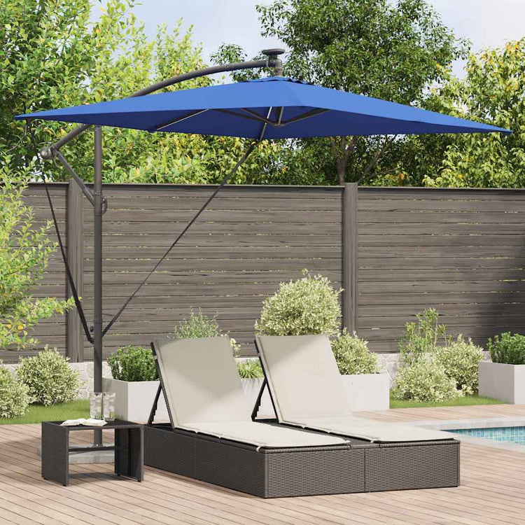 Vidaxx Sonnenschirm Azurblau 294 x 200 x 270 cm Polyester und Aluminium