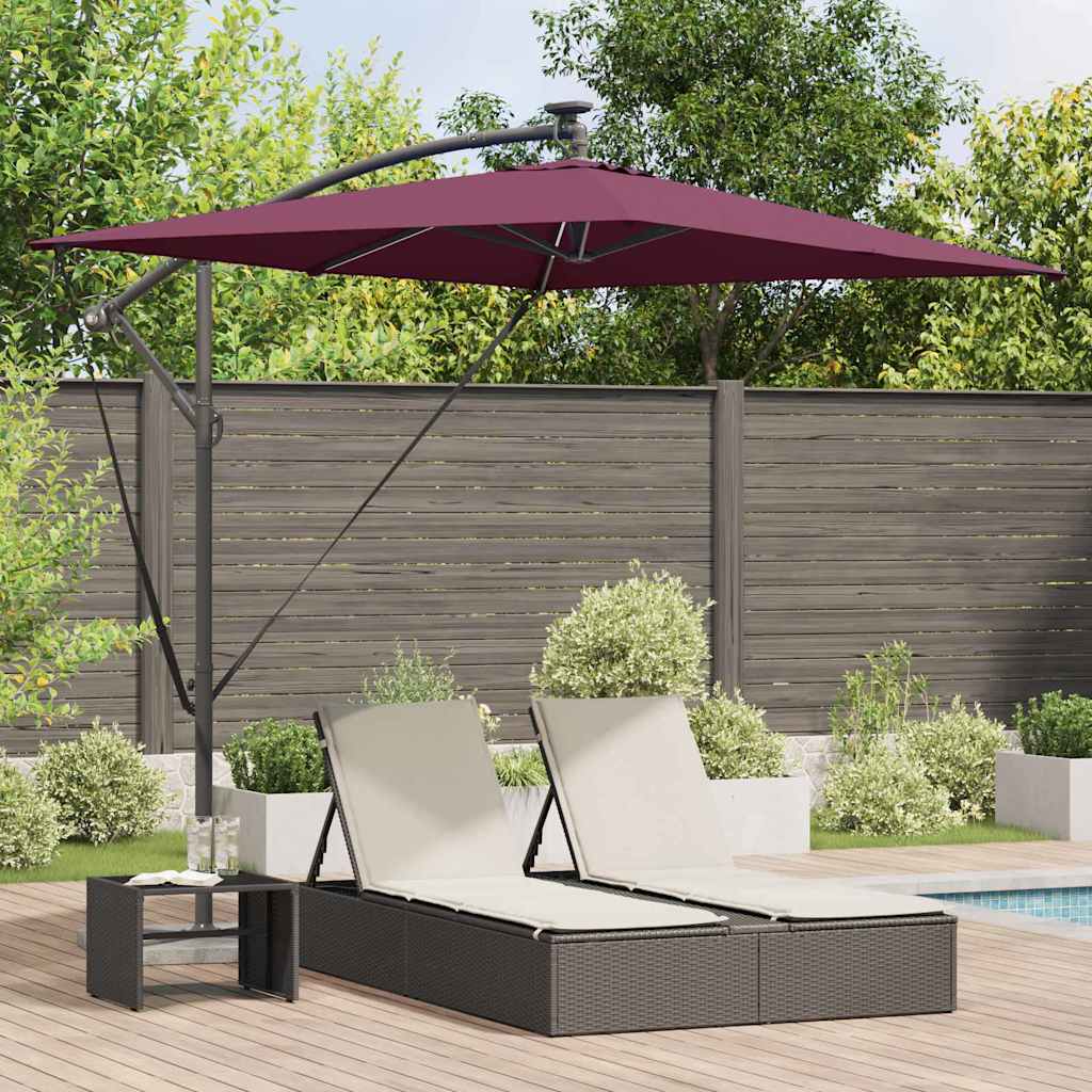 Vidaxx Sonnenschirm Bordeauxrot 294 x 200 x 270 cm Polyester und Aluminium
