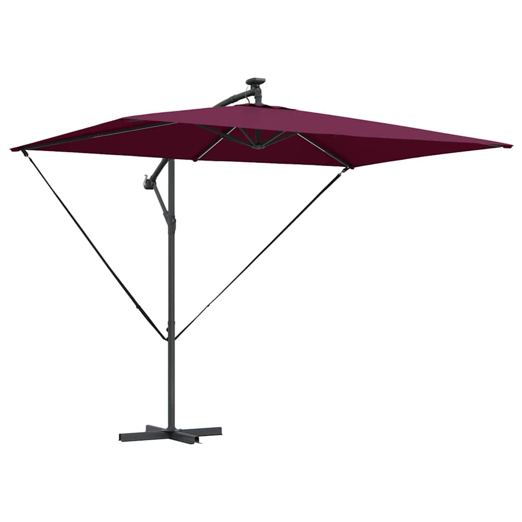 Vidaxx Sonnenschirm Bordeauxrot 294 x 200 x 270 cm Polyester und Aluminium