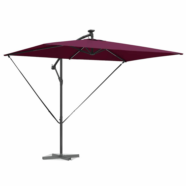 Vidaxx Sonnenschirm Bordeauxrot 294 x 200 x 270 cm Polyester und Aluminium