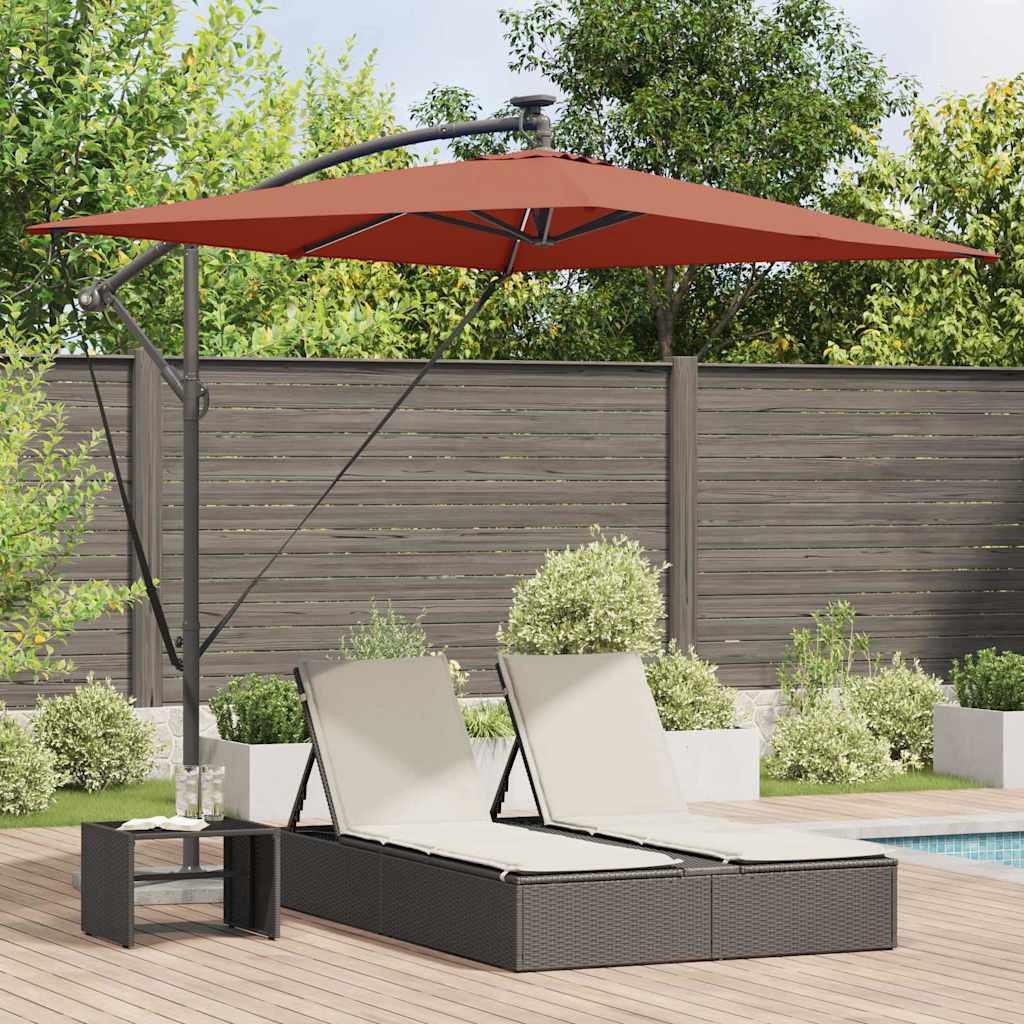 Vidaxx Sonnenschirm Terrakotta 294 x 200 x 270 cm Polyester und Aluminium