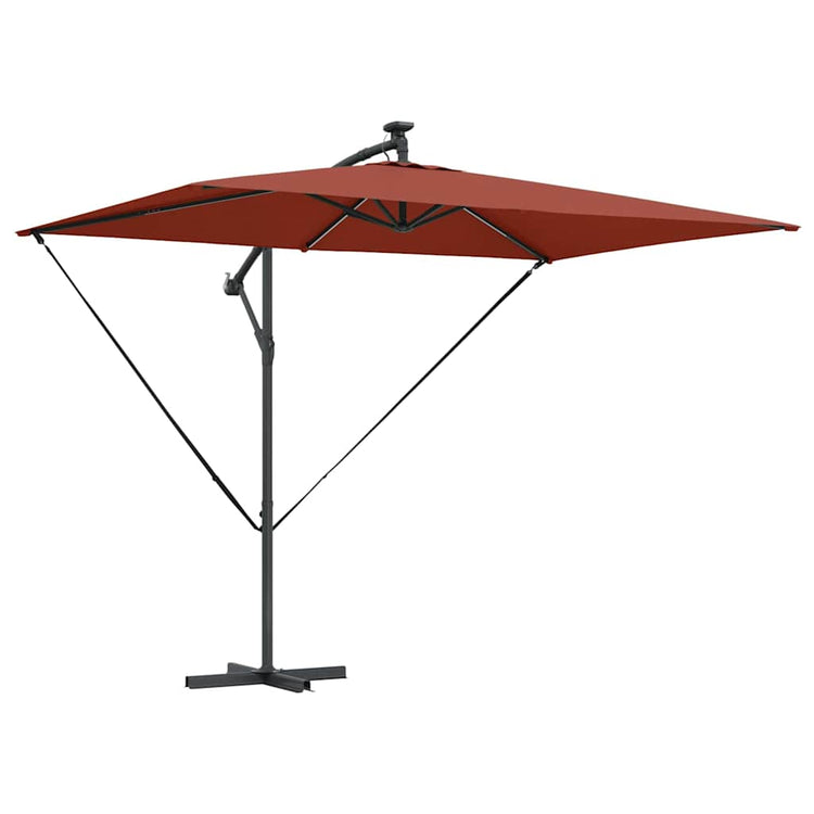 Vidaxx Sonnenschirm Terrakotta 294 x 200 x 270 cm Polyester und Aluminium