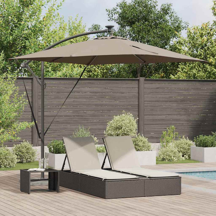 VidaXL Ampel-Bananenschirm Taupe 249 x 249 x 250 cm