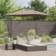 VidaXL Ampel-Bananenschirm Taupe 249 x 249 x 250 cm