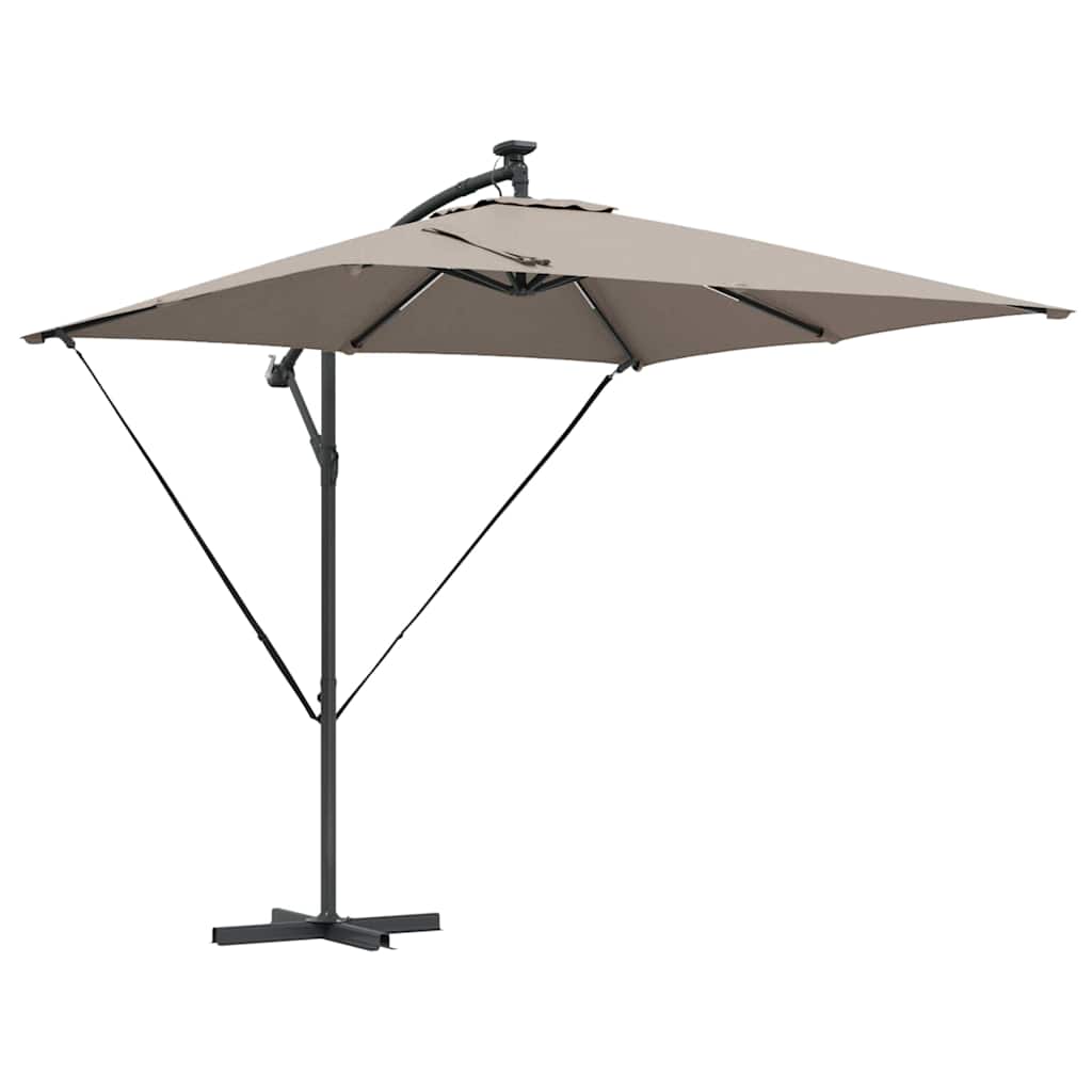 VidaXL Ampel-Bananenschirm Taupe 249 x 249 x 250 cm