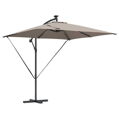 VidaXL Ampel-Bananenschirm Taupe 249 x 249 x 250 cm