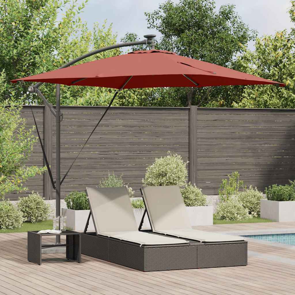 VidaXL Ampel-Bananenschirm Terrakotta 249 x 249 x 250 cm