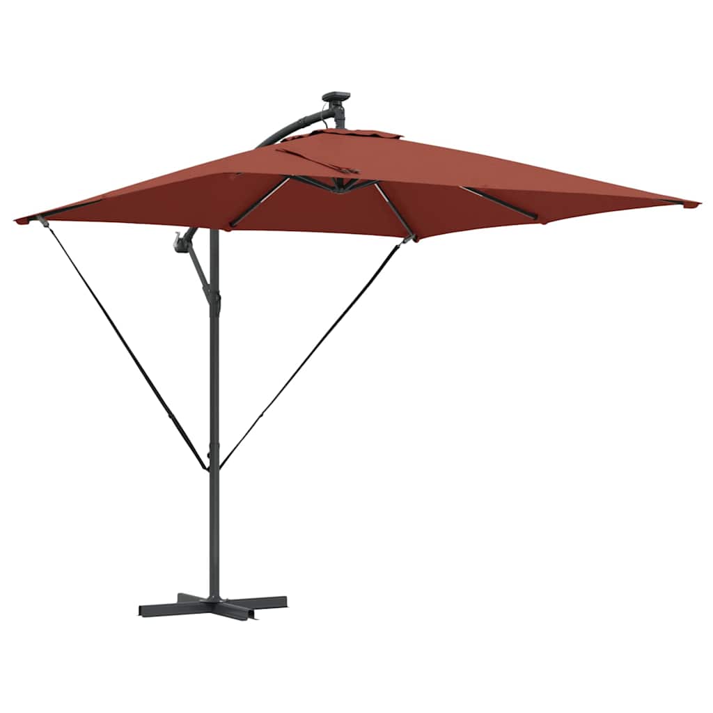 VidaXL Ampel-Bananenschirm Terrakotta 249 x 249 x 250 cm