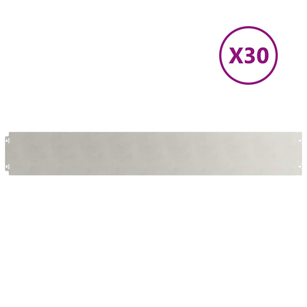 Vidaxxl Rasenkanten 30 Stück 15x103 cm Edelstahl