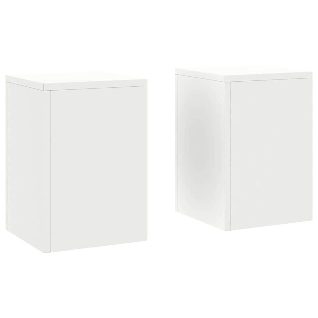 VidaXL Pflanzenständer 2 Stück weiß 24 x 24 x 35 cm Stahl