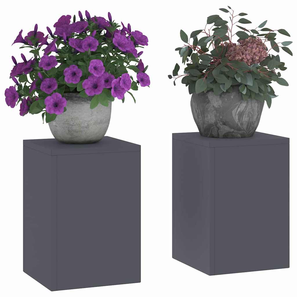 Vidaxl Pflanzenständer 2 Stück Anthrazit 24 x 24 x 35 cm Stahl