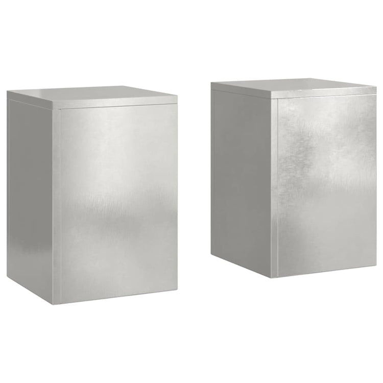 VidaXL Pflanzenständer 2 Stk. Silber 24 x 24 x 35 cm Edelstahl