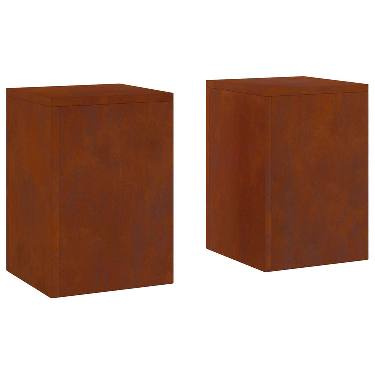 VidaXL Pflanzenständer 2 Stück rostig 24 x 24 x 35 cm Cortenstahl
