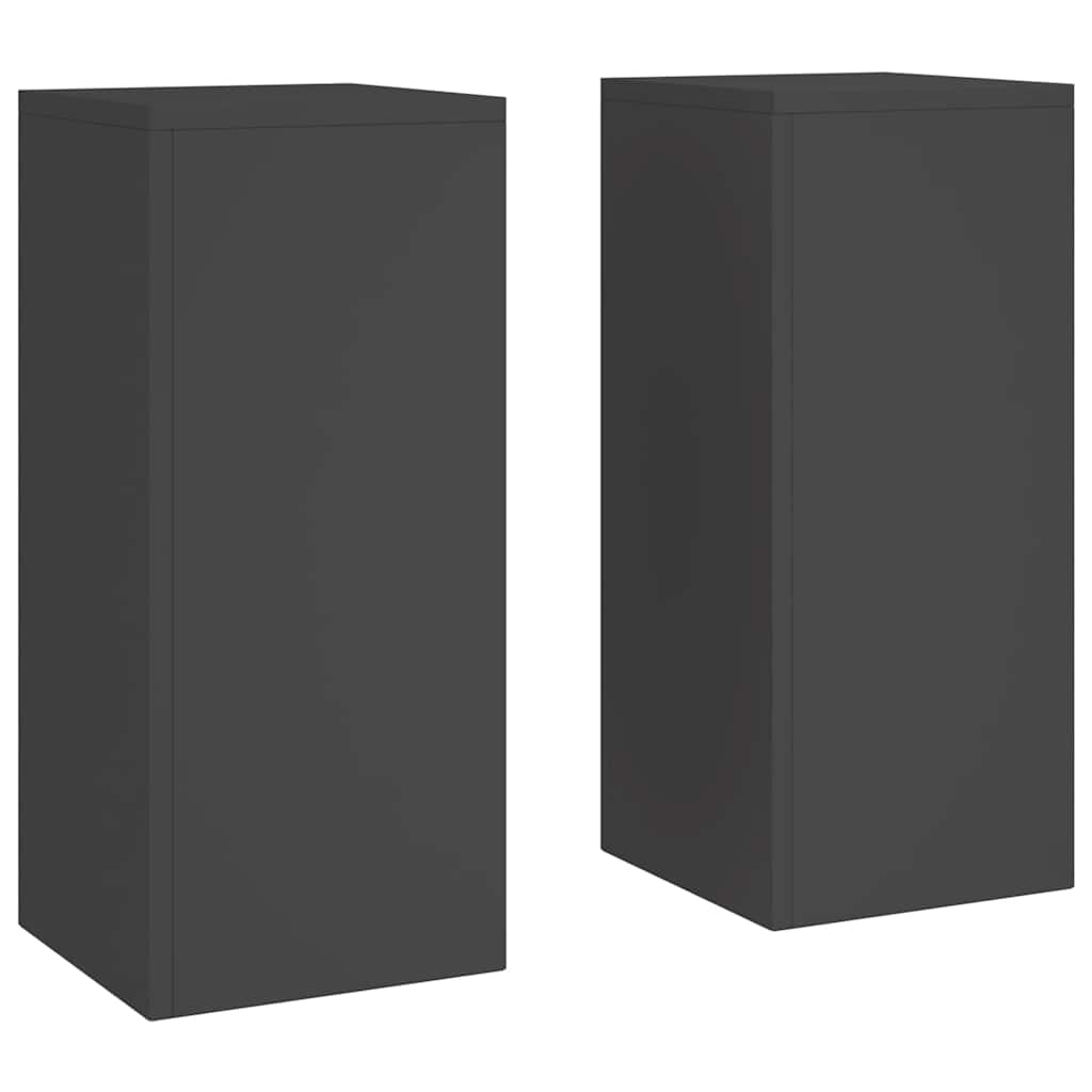 VidaXL Pflanzenständer 2 Stück schwarz 24 x 24 x 55 cm Stahl