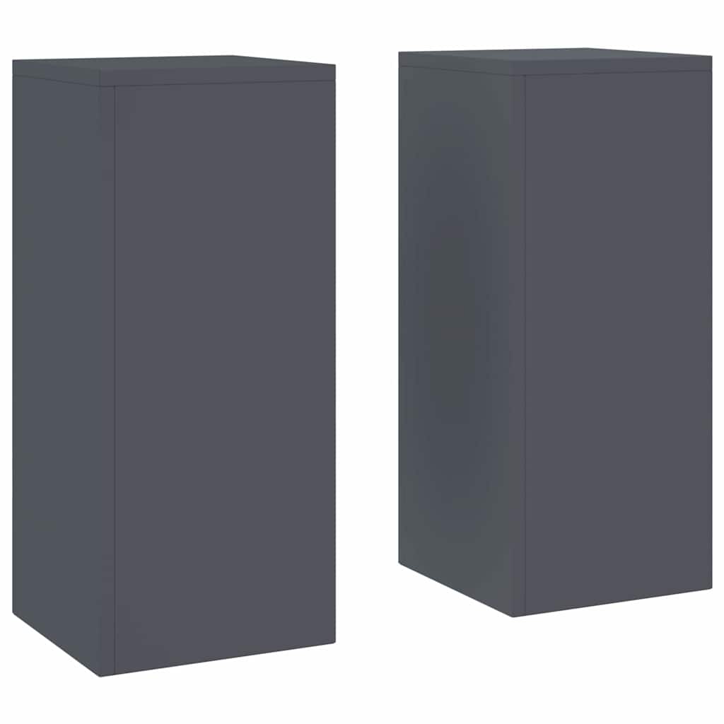 Vidaxl Pflanzenständer 2 Stück Anthrazit 24 x 24 x 55 cm Stahl