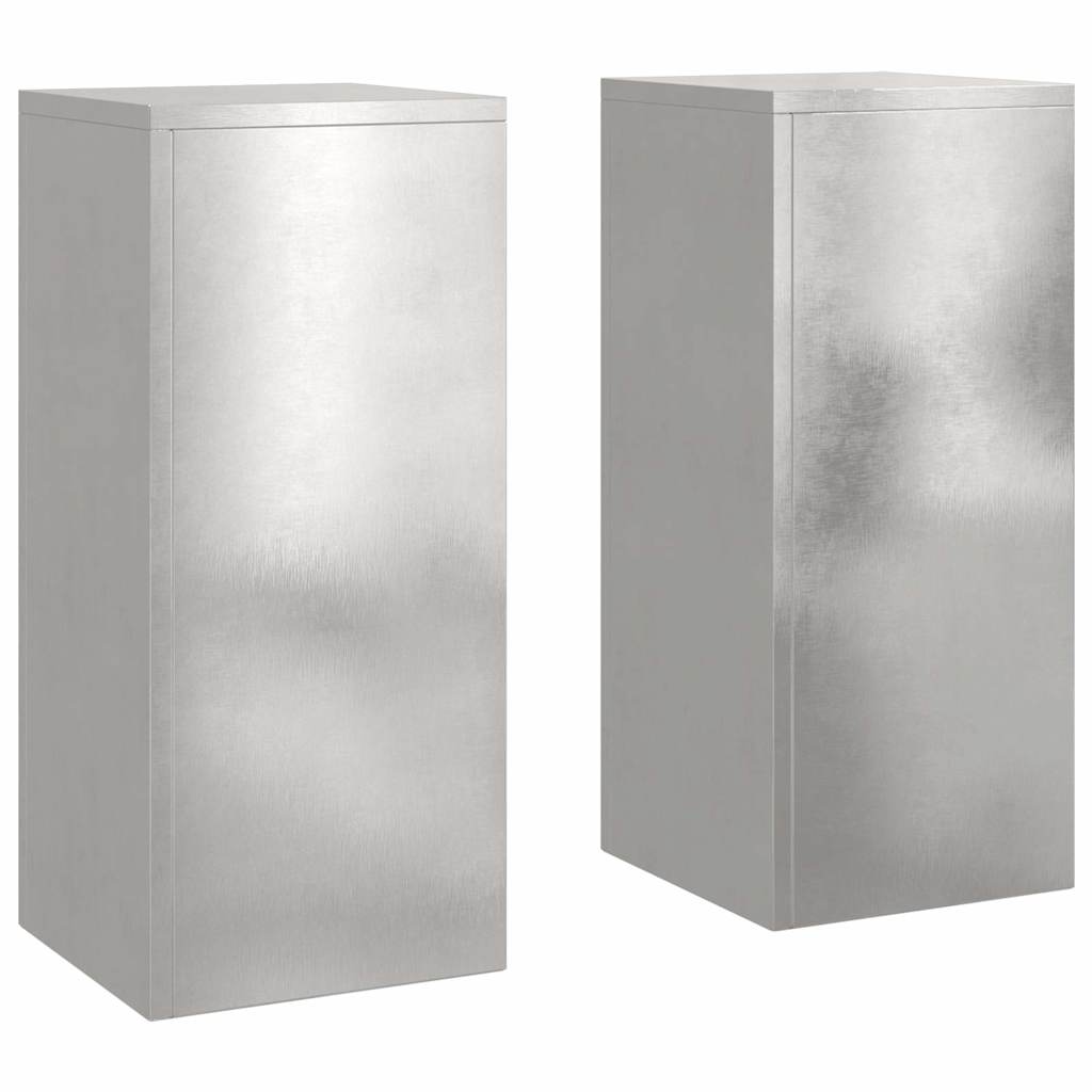 VidaXL Pflanzenständer 2 Stk. Silber 24 x 24 x 55 cm Edelstahl