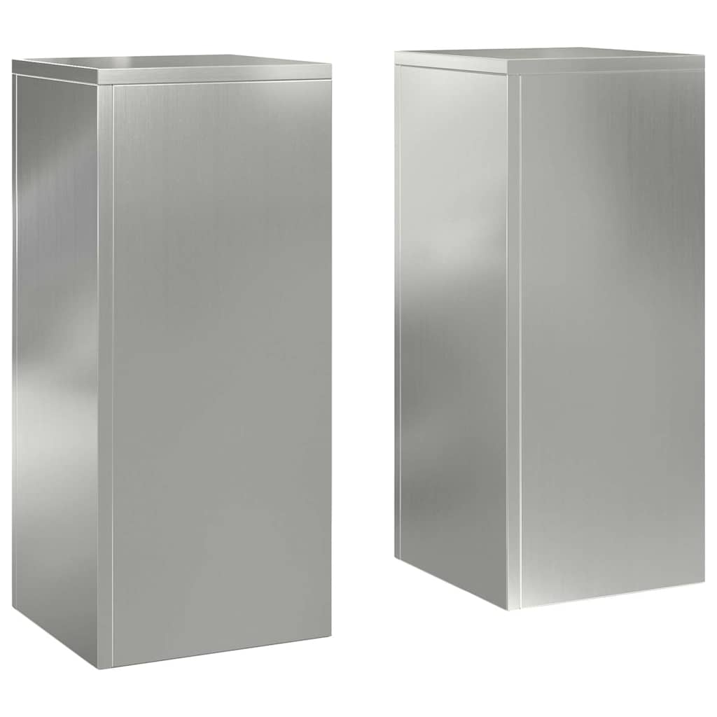 VidaXL Pflanzenständer 2 Stk. Silber 24 x 24 x 55 cm