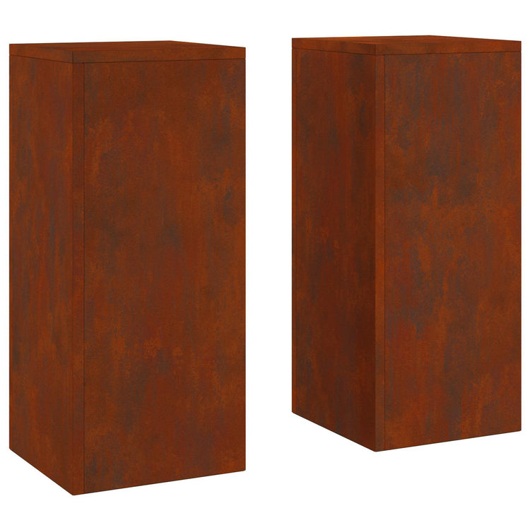 Vidaxxl Pflanzenständer 2 Stück rostig 24 x 24 x 55 cm Cortenstahl