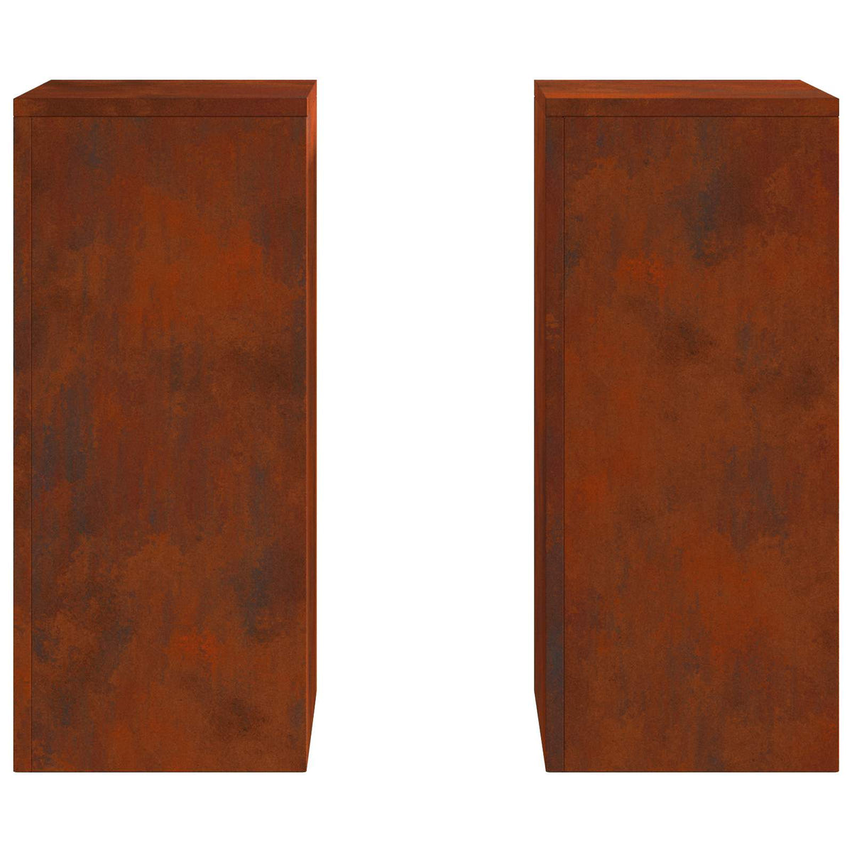 Vidaxxl Pflanzenständer 2 Stück rostig 24 x 24 x 55 cm Cortenstahl