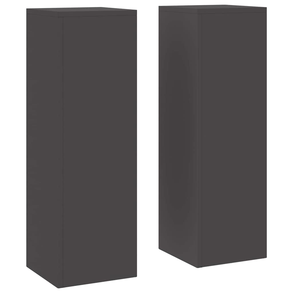 VidaXL Pflanzenständer 2 Stück schwarz 24 x 24 x 75 cm Stahl