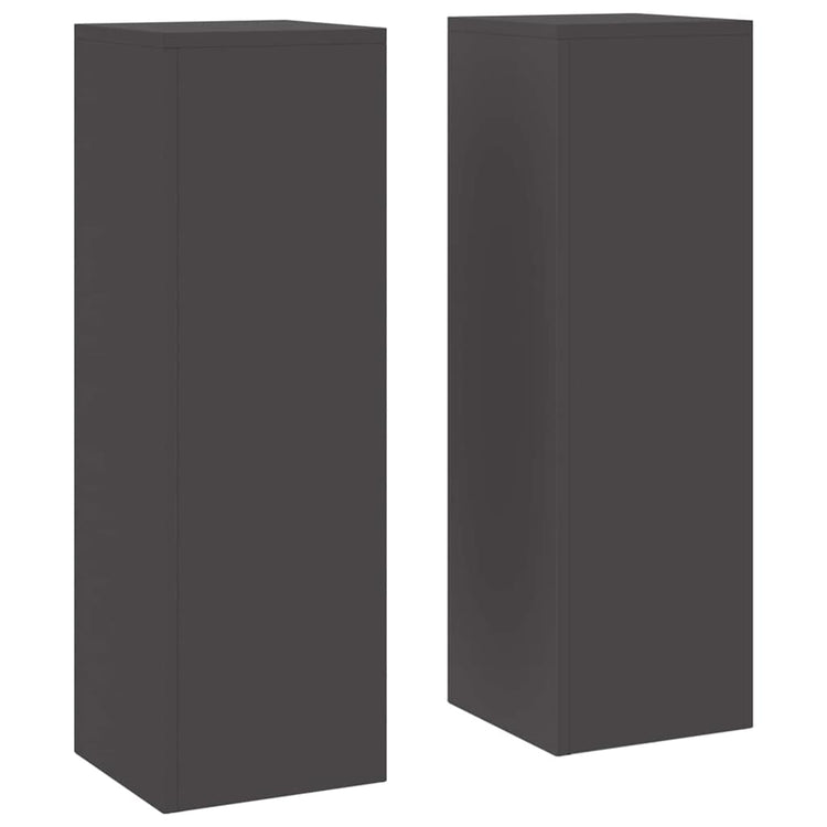 VidaXL Pflanzenständer 2 Stück schwarz 24 x 24 x 75 cm Stahl