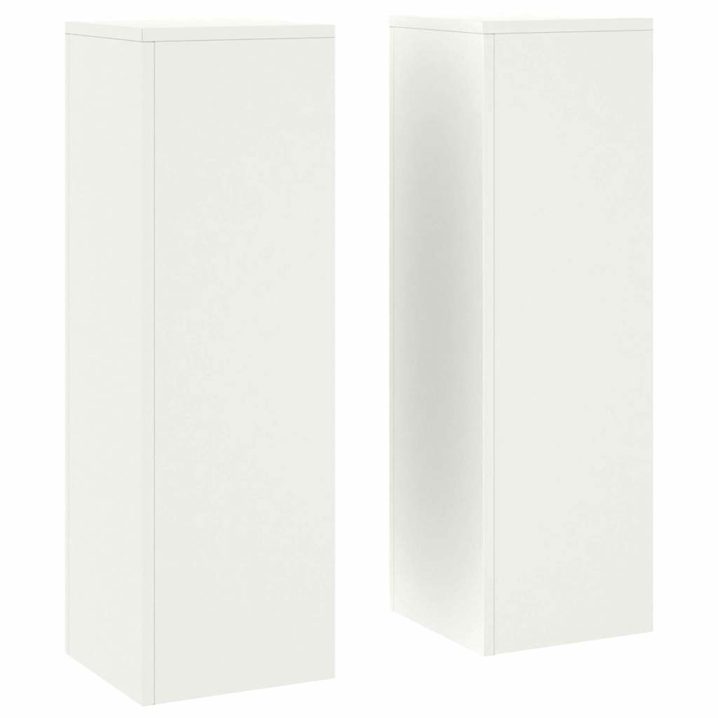 VidaXL Pflanzenständer 2 Stück weiß 24 x 24 x 75 cm Stahl