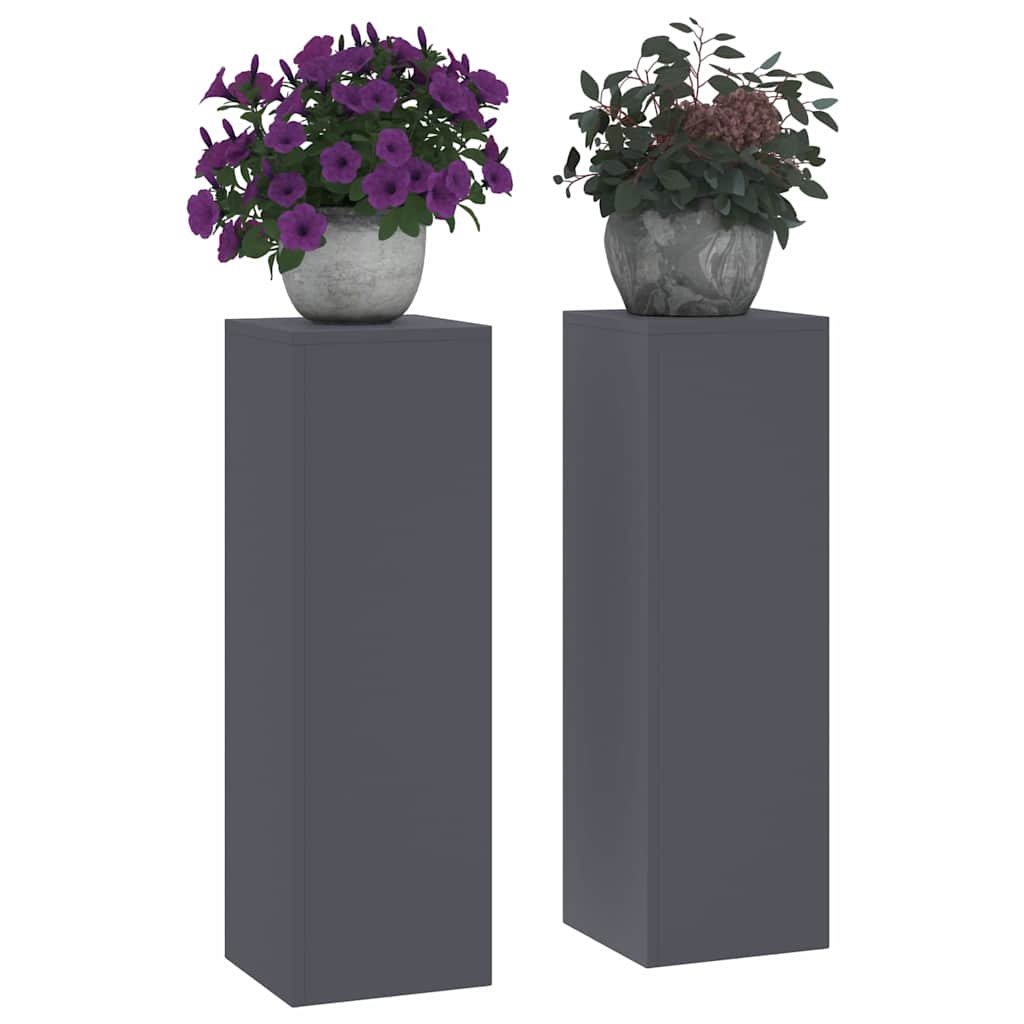 Vidaxl Pflanzenständer 2 Stück Anthrazit 24 x 24 x 75 cm Stahl