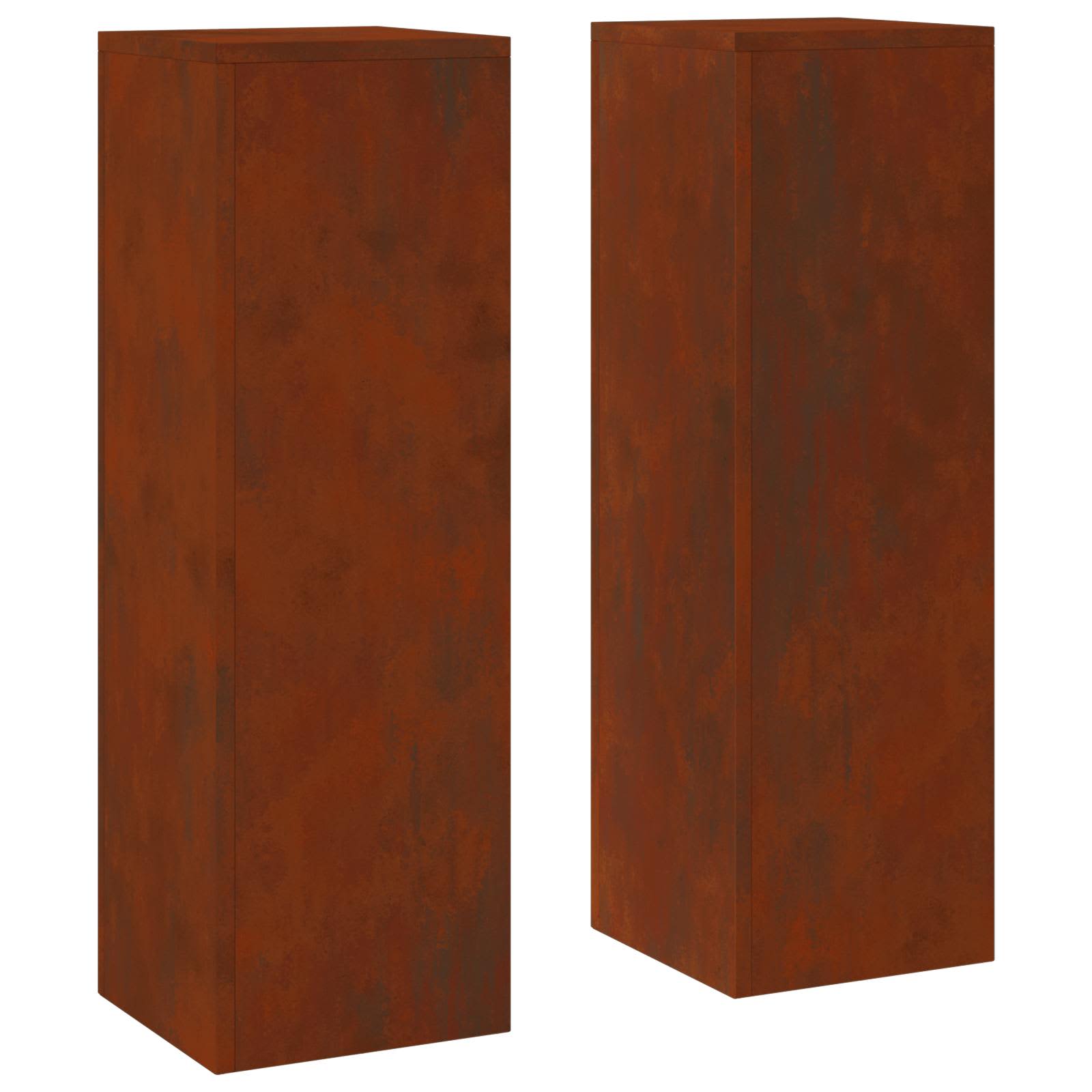 Vidaxxl Pflanzenständer 2 Stück rostig 24 x 24 x 75 cm Cortenstahl