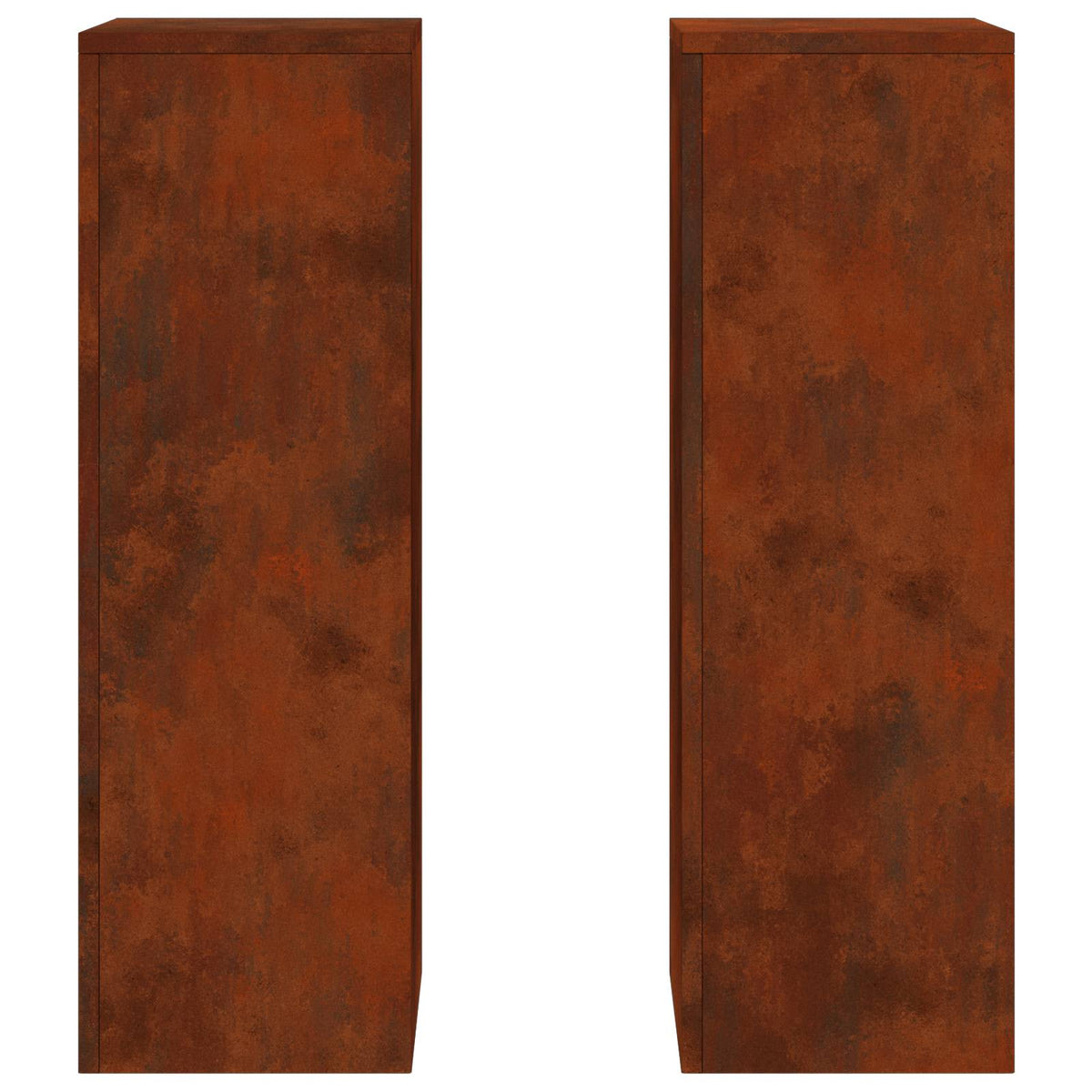 Vidaxxl Pflanzenständer 2 Stück rostig 24 x 24 x 75 cm Cortenstahl