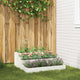 Vidaxl garden flower pot white 90 x 90 x 35 cm cold-rolled steel
