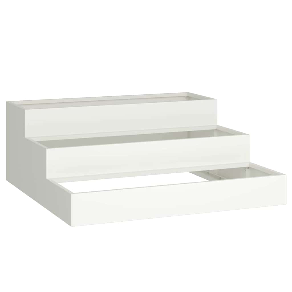 Vidaxl garden flower pot white 90 x 90 x 35 cm cold-rolled steel