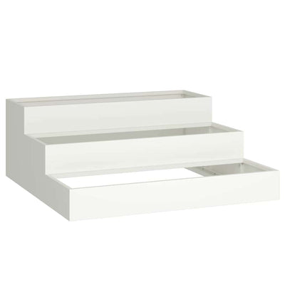 Vidaxl garden flower pot white 90 x 90 x 35 cm cold-rolled steel