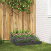 Vidaxl Gartenblumentopf Anthrazit 90 x 90 x 35 cm kaltgewalzter Stahl