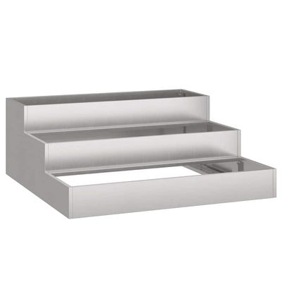 VidaXL Gartenblumentopf Silber 90 x 90 x 35 cm Edelstahl