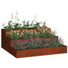 Vidaxl Gartenblumentopf rostig 90 x 90 x 35 cm Cortenstahl