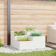 Vidaxx Gartenblumentopf weiß 80 x 80 x 48 cm Stahl