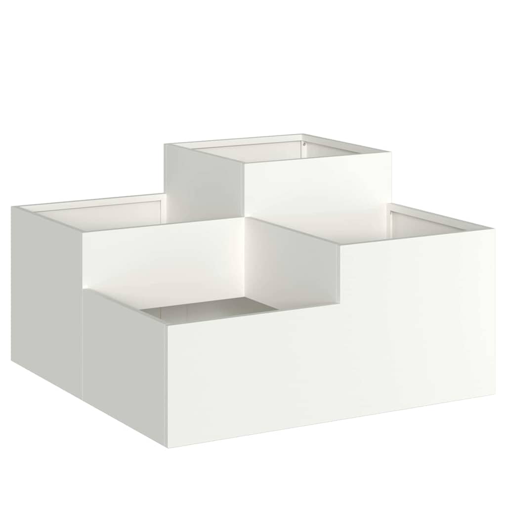 Vidaxx Gartenblumentopf weiß 80 x 80 x 48 cm Stahl