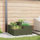 Vidaxxl Gartenblumentopf olivgrün 80 x 80 x 48 cm Stahl