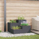 Vidaxl Gartenblumentopf Anthrazit 100 x 100 x 60 cm Stahl