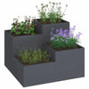 Vidaxl Gartenblumentopf Anthrazit 100 x 100 x 60 cm Stahl