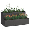 Vidaxl Gartenblumentopf schwarz 100 x 60 x 45 cm kaltgewalzter Stahl