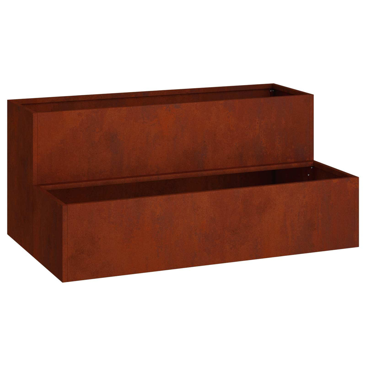 Vidaxl Gartenblumentopf rostig 100 x 60 x 45 cm Cortenstahl