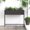 Vidaxxl erhöhter Gartenpflanzer schwarz 100 x 26 x 82 cm Stahl