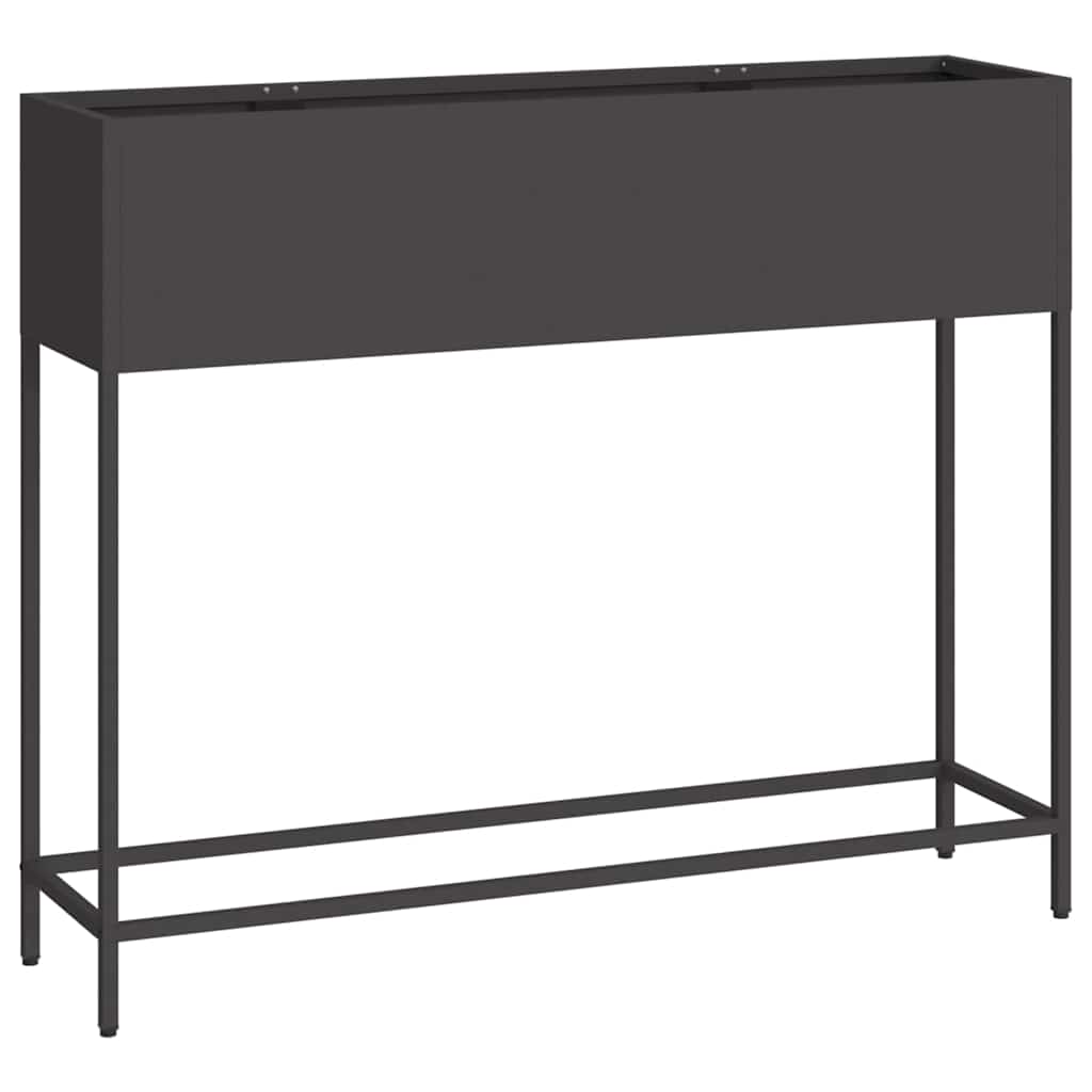 Vidaxxl erhöhter Gartenpflanzer schwarz 100 x 26 x 82 cm Stahl
