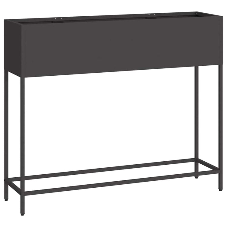 Vidaxxl erhöhter Gartenpflanzer schwarz 100 x 26 x 82 cm Stahl