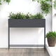 Vidaxl erhöhter Gartenpflanzer Anthrazit 100 x 26 x 82 cm Stahl