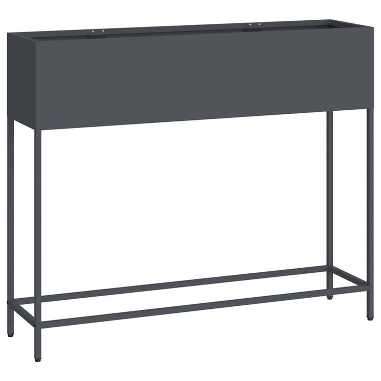 Vidaxl erhöhter Gartenpflanzer Anthrazit 100 x 26 x 82 cm Stahl