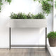 Vidaxl erhöhter Gartenpflanzer Silber 100 x 26 x 82 cm Edelstahl