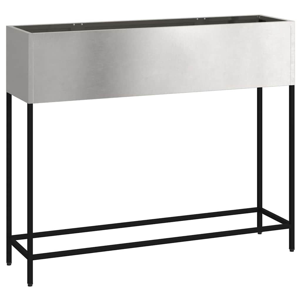 Vidaxl erhöhter Gartenpflanzer Silber 100 x 26 x 82 cm Edelstahl