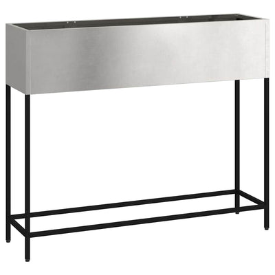 Vidaxl erhöhter Gartenpflanzer Silber 100 x 26 x 82 cm Edelstahl